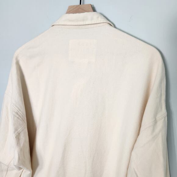 Frank & Eileen McLoghlin Vintage White (Cream) Button Down Flannel Oversized - Picture 8 of 12